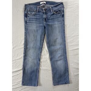 Hollister Crop 5-Pocket Stretch Denim Jeans. Medium Wash, Women's 29. GUC!!